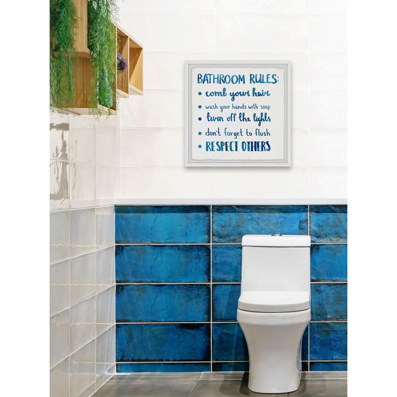 Rules And Respect - Single Picture Frame Print, 30cm H x 30cm W x 3.81cm D