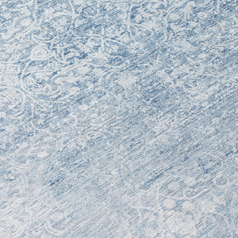 Tapis intérieur / extérieur lavable à la machine Xhevrie Sky, Tapis de couloir 2 pi 3 po x 7 pi 6 po