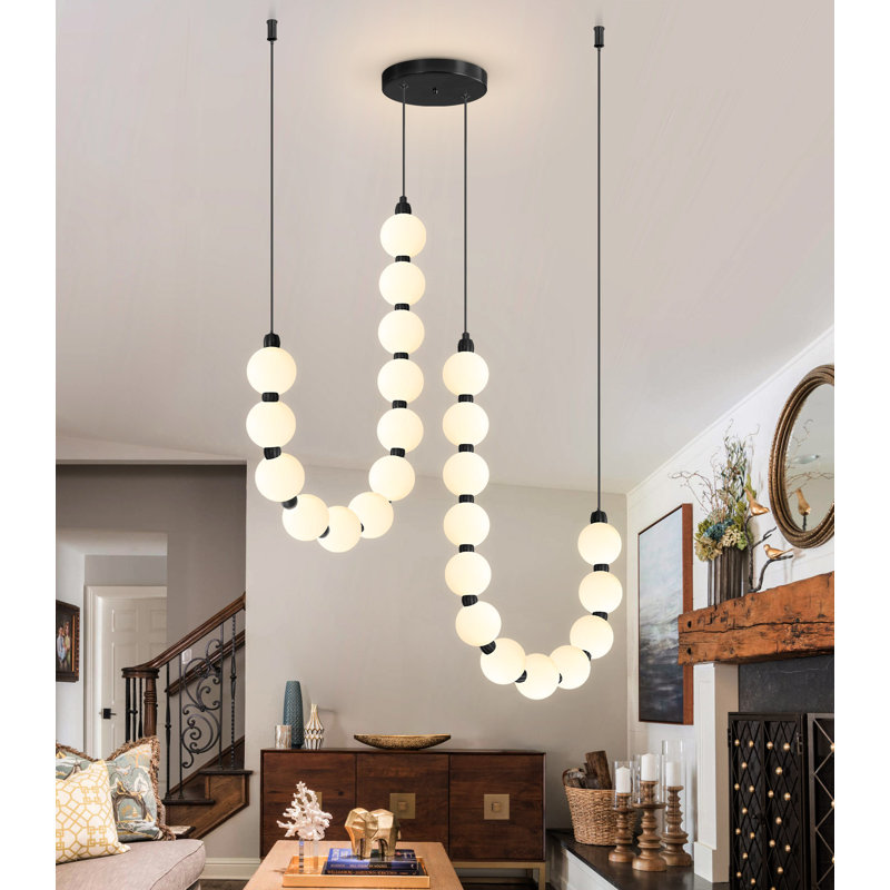 Luminaire 24 lumières à DEL 24 lumières, Noir mat