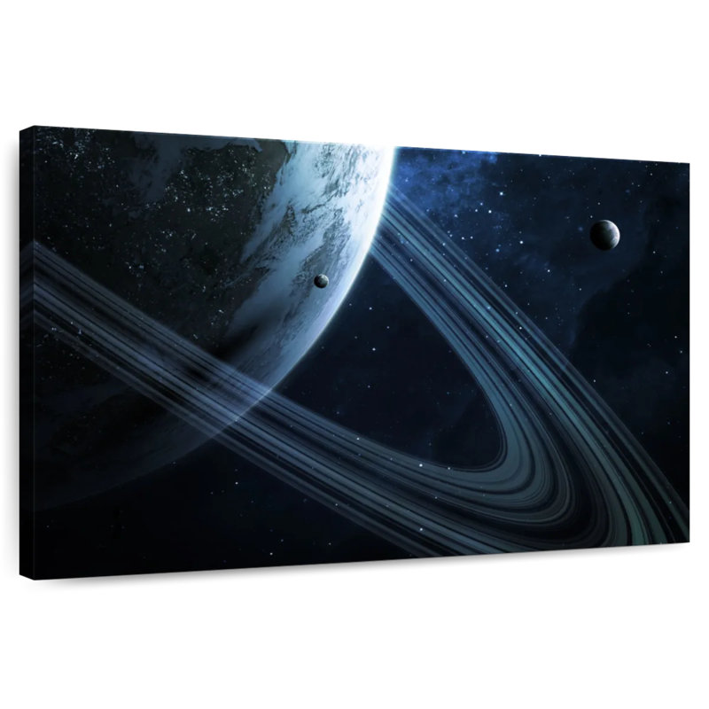 Oberle Earth-Like Ringed Planet, 16" H x 24" W