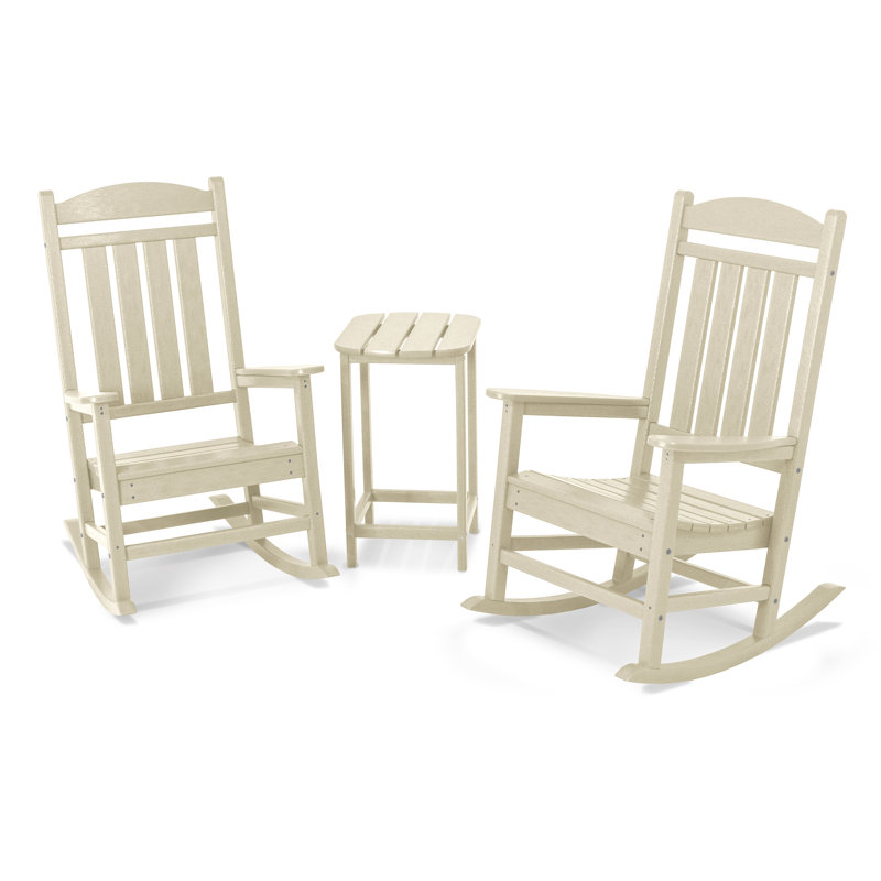 POLYWOOD Presidential Rocker 3-Piece Set, Sand