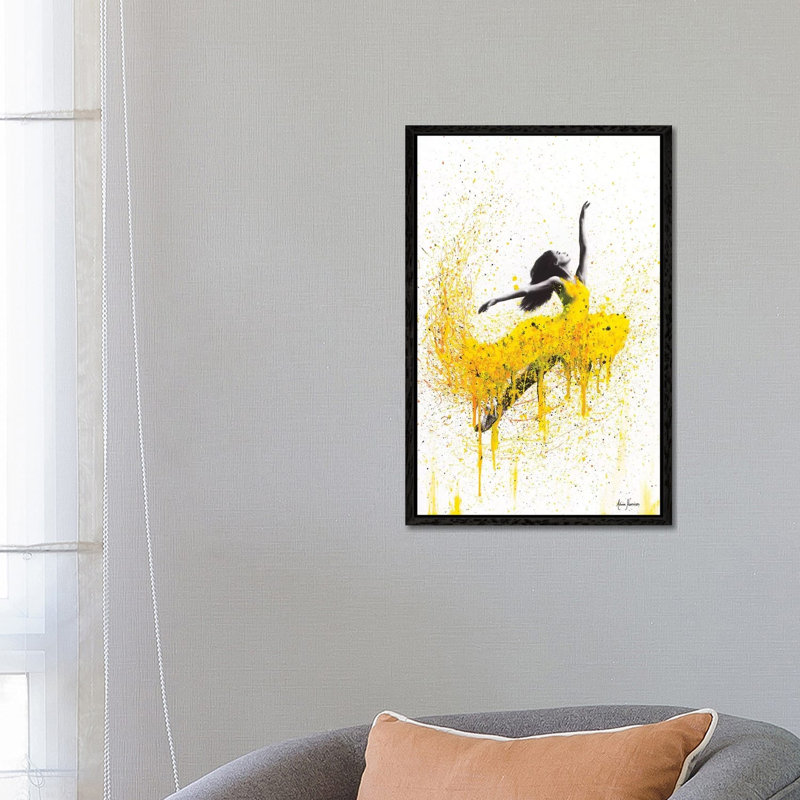 Sunflower Dancer by Ashvin Harrison - Print on Canvas, 101.6 cm H x 66.04 cm W, Black Framed