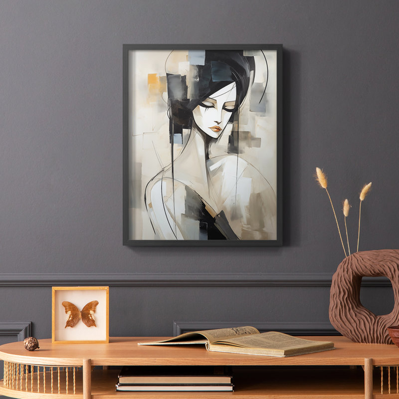WOMEN Series C - reproduction encadrée de qualité supérieure - prête à être accrochée - aucun clou requis, H 15 po x l 12 po
