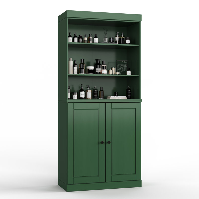 Armoire de rangement pour salle de bain 100% bois massif Palace Imports, portes à panneaux surélevés, tablettes réglables, 32 po de largeur, 71,5 po de hauteur