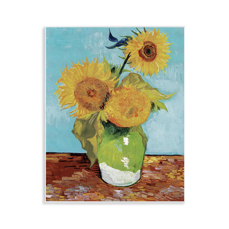 «Van Gogh Sunflowers», art mural sur bois par Andrea Haase