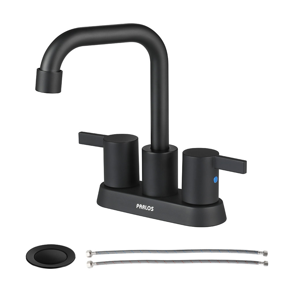Centerset 2-handle Bathroom Faucet with Drain Assembly Parlos Home 