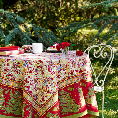 Liller Red/Green/Orange Tablecloth - Square