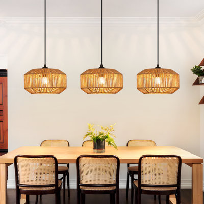3 - Light Stainless Steel Caged Pendant