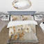 Ensemble de housse de couette Minimalisme beige et or - Orchidées-107147071