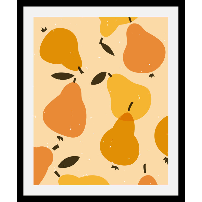 Pears Party - Single Picture Frame Print, 70cm H x 50cm W
