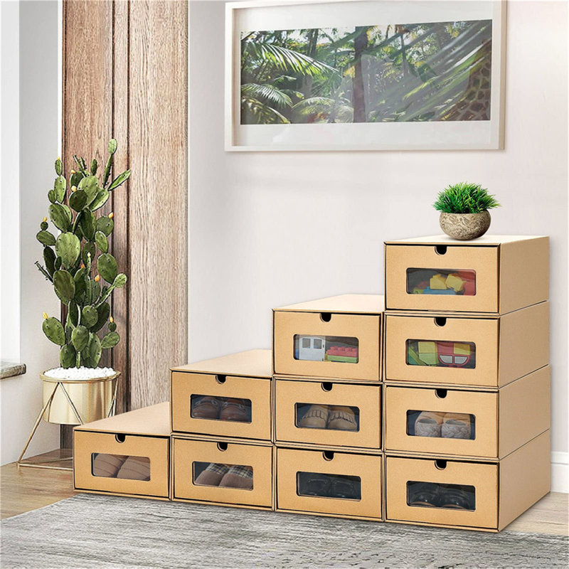 10 Pair Stackable Shoe Storage Box