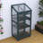 62 In. Wood Portable Greenhouse With Wheels And Adjustable Shelves-110600706