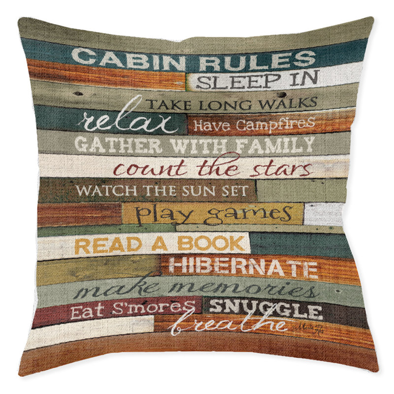 Coussin décoratif Cabin Rules