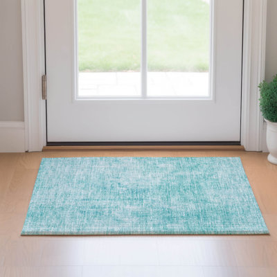 Premium Machine Washable Brittney Teal Rug