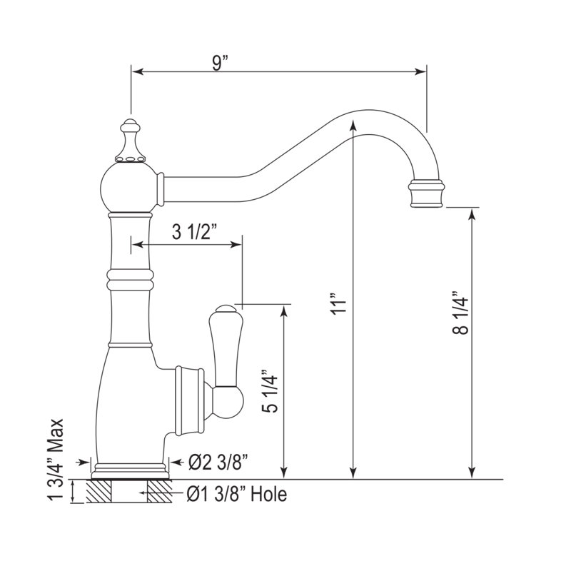 Edwardian™ Single Handle Kitchen Faucet with Accessories, English Bronze