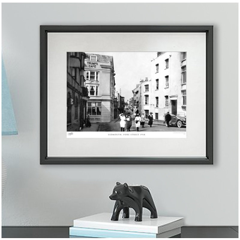 Sidmouth, Fore Street 1918 by Francis Frith - Single Picture Frame Print, 60cm H x 80cm W x 2.3cm D