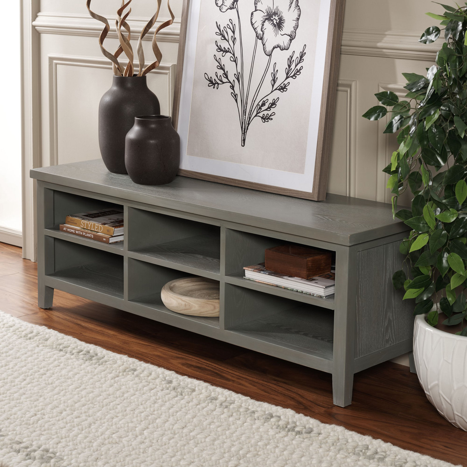 Arrisson Wide Bookcase, French Gray
