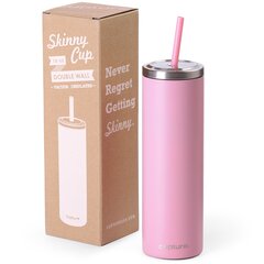 Smoothie Cup with Straw and lid, Iced Coffee Cup Studded Cup Tumbler  Plastic Double-Walled Travel Cup for Iced Coffee Cold Drinks Water Slush  Smoothies(710ml)by Casewin 