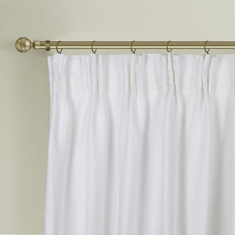 Newport Blackout Curtain Single Panel, 50" W x 108" L, Soft White