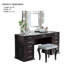 Ensemble de meuble-lavabo 1Pc avec tabourets rembourrés Glam Style 8Mm
