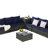 6 Pieces Patio Furniture Set,Outdoor Woven Sectional Patio Furniture ,Wicker Conversation Set With Corner Table&Glass Top Table For Backyard Poolside-1934306325
