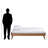 Melbourne mid-century Twin Size Platform Bed in Brown Finish, 14.75'' H X 40.39'' W X 77.14'' L