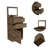 Modern Dresser With Drawers And Cabinet-43.91" H x 18.34" W x 23.61" D-94239257