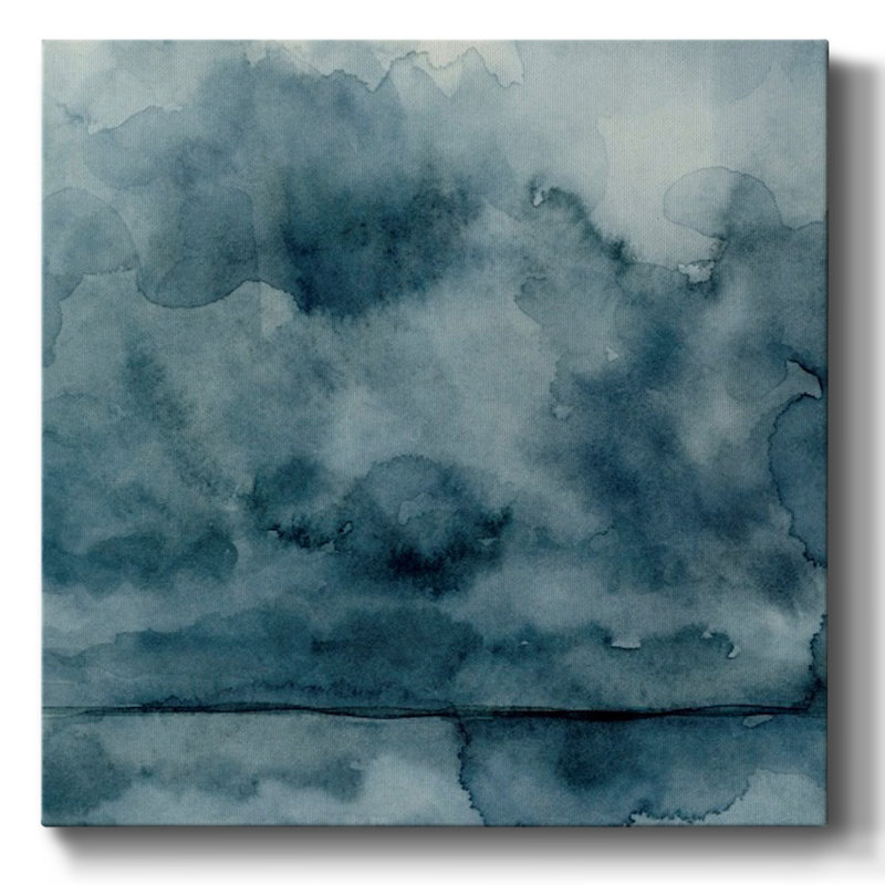 Toile tendue bleu amorphe II-Gallery 2888154-R, H 8 po x l 8 po