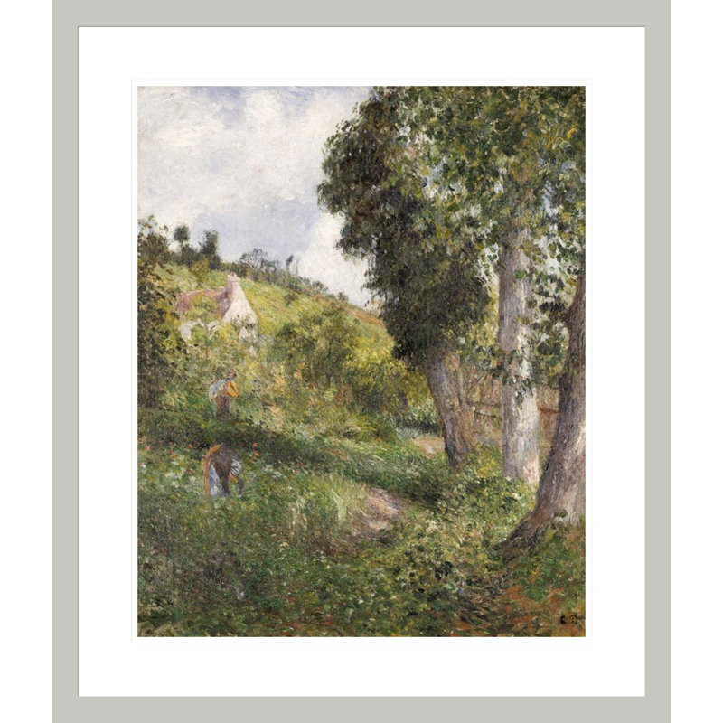Landscape 'with Cabbage' near Pontoise by Camille Pissarro -Framed Giclee Print, 27.41" H x 23.5" W