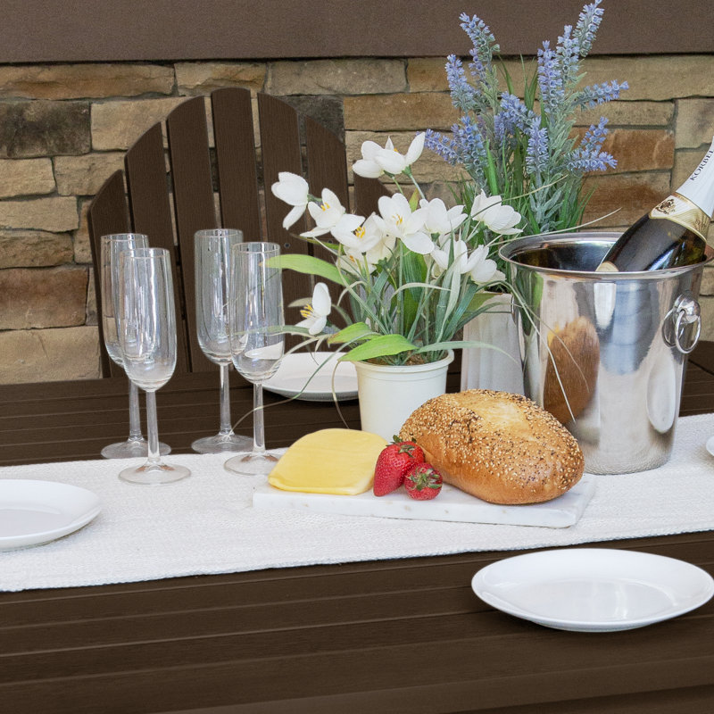 Anette 4-Person 42" Square, Counter-Height Dining Set, Weathered Acorn