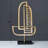 Elexia Abstract Aluminum Table Décor Sculpture | Brass Golden Finish | 8" x 3" x 15"