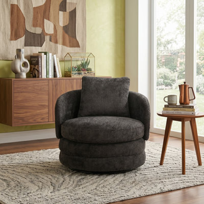 Comfortable 360-Degree Rotating Barrel-Shaped Sofa Chair