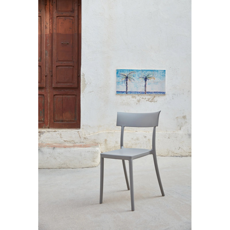 Catwalk Outdoor Dining Side Chair, Gray