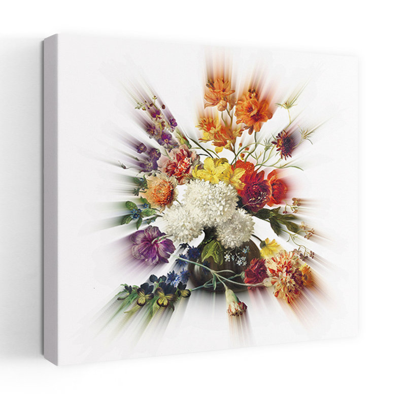 Contemporary Art Classic Modern Contemporary Flower Wall Art by Marja Van Den - Wrapped Canvas Print, 91.44cm H x 91.44cm W