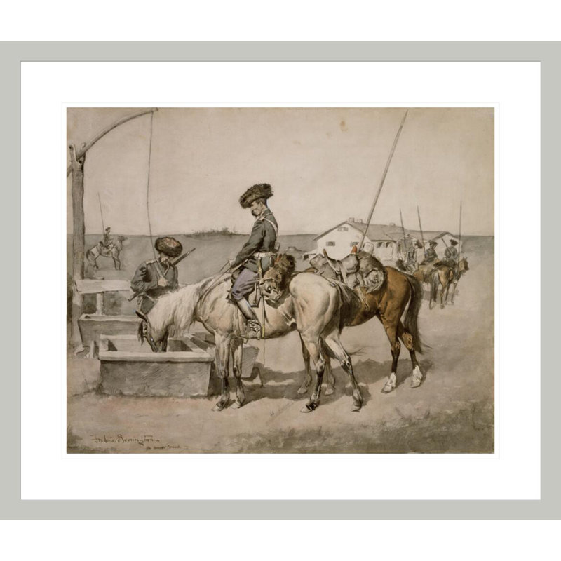 «An Amoor Cossack» par Frederic Remington, impression giclée sur cadre, H 23,5 po x l 27,51 po