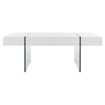 Modern Jacob Coffee Table – Artistic Statement Table with Transparent Glass Frame for Living Room