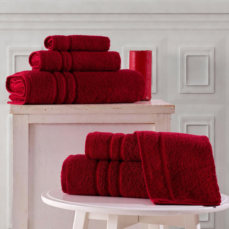 18 Piece Bath Towels Set for Bathroom Original Turkish Cotton Soft, Absorbent and Premium 6 Bath Towels, 6 Hand Towels, 6 Washcloths