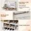  Buffet avec armoire à vin blanc avec rangement, armoire à café robuste en panneau de fibres à densité moyenne pour la cuisine, la salle à manger et le bar à domicile, organisateur de rangement de garde-manger autoportant