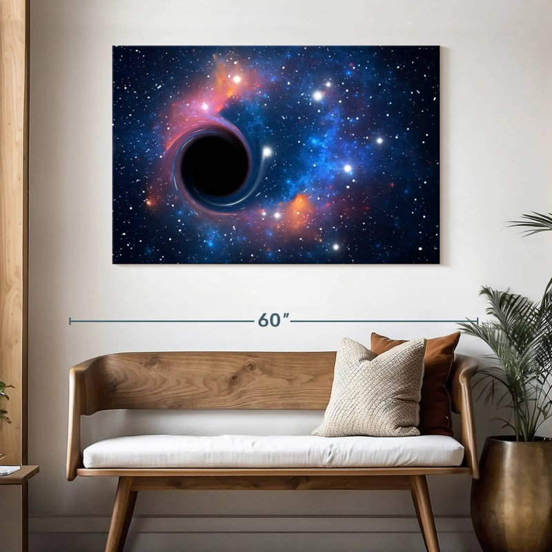 Trou noir d'Oberle dans l'espace, H 32 po x l 48 po