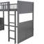 Lit simple superposé avec lit mezzanine attaché, avec deux tiroirs, cadre de lit-1660316711