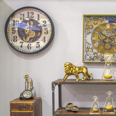 Pecatonica Solid Wood Wall Clock