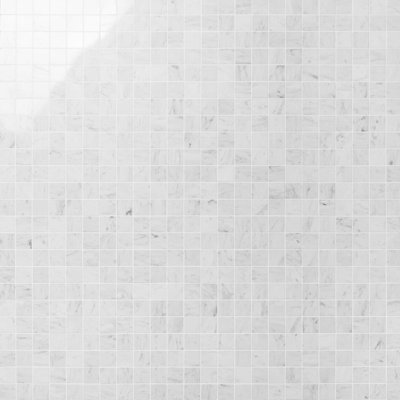 Carreau de mosaïque de plancher et de mur en marbre poli carré 11,73 po x 11,73 po Carrara (4,75 pieds carrés / caisse)
