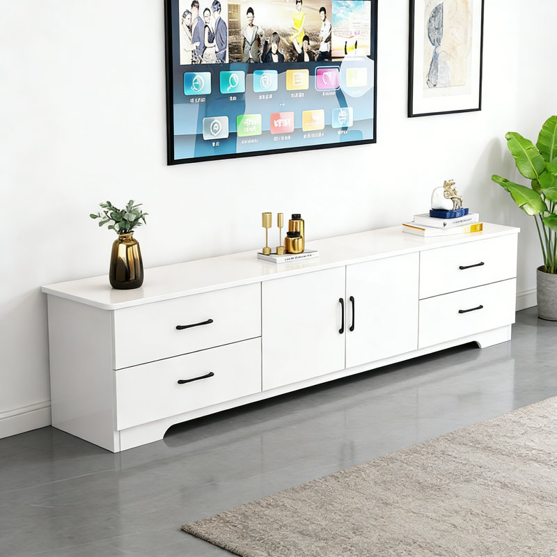 Meuble télé moderne et simple pour le salon, White