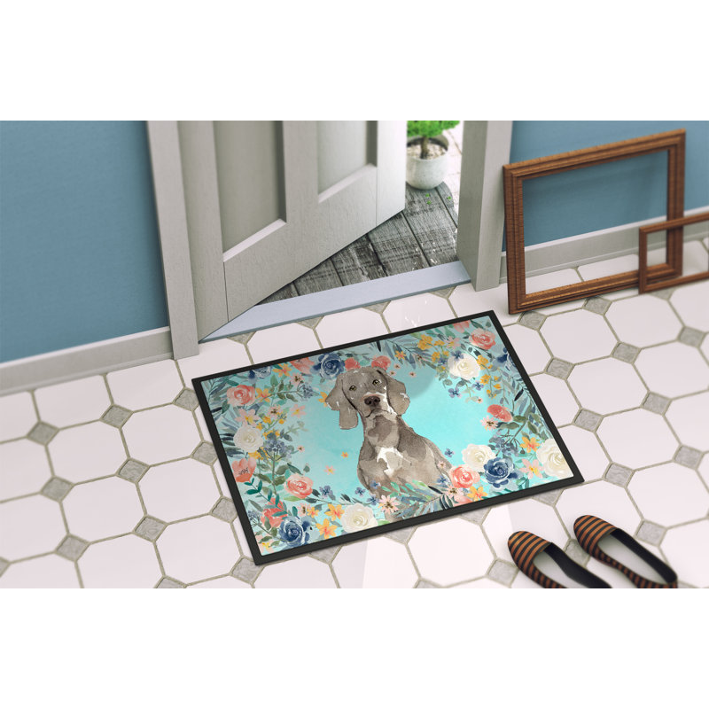 36 po x 24 po tapis de porte extérieur antidérapant Wimer, Weimaraner