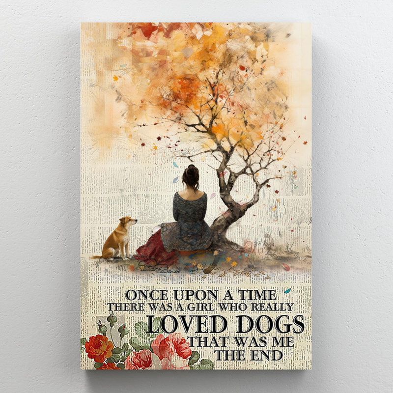 «A Girls Who Really Love Dogs - 1 Pièce Rectangle», L 24 po x H 36 po