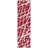 8' Runner Red and White Abstract Washable Non Skid Indoor Outdoor Runner Rug