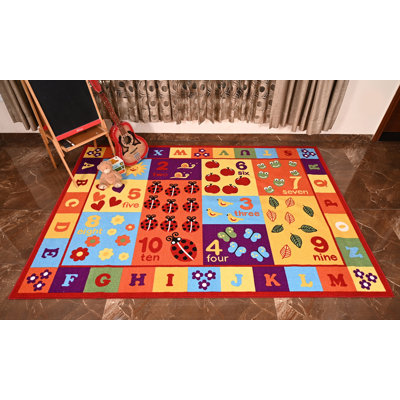 Furnish my Place Nielsville 740 ABC with Numbers ABC Area Rug for Kids | Educational Alphabet Letter & Numbers | Nurseries Kindergarten | Play Area |