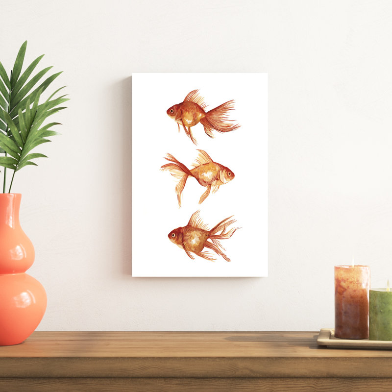 Poisson rouge ornemental III, H 18 po x l 12 po x P 1,25 po