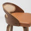 Swivel Upholstered Faux Leather Bar Stool with Solid Wood Frame-1027556160-1027556167