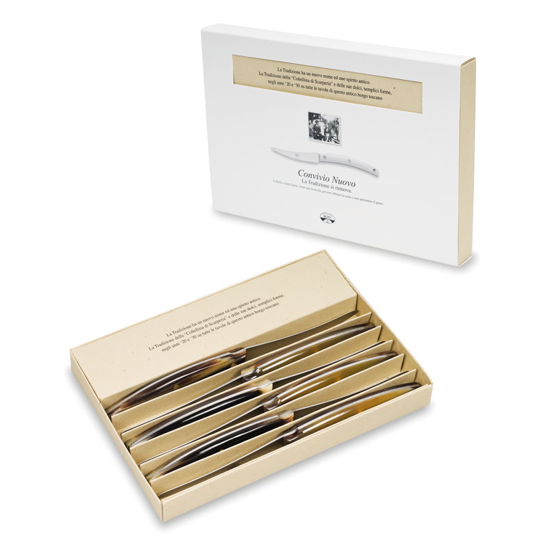 Convivio Nuovo Steak & Table Knives, Cornotech, Simil Horn